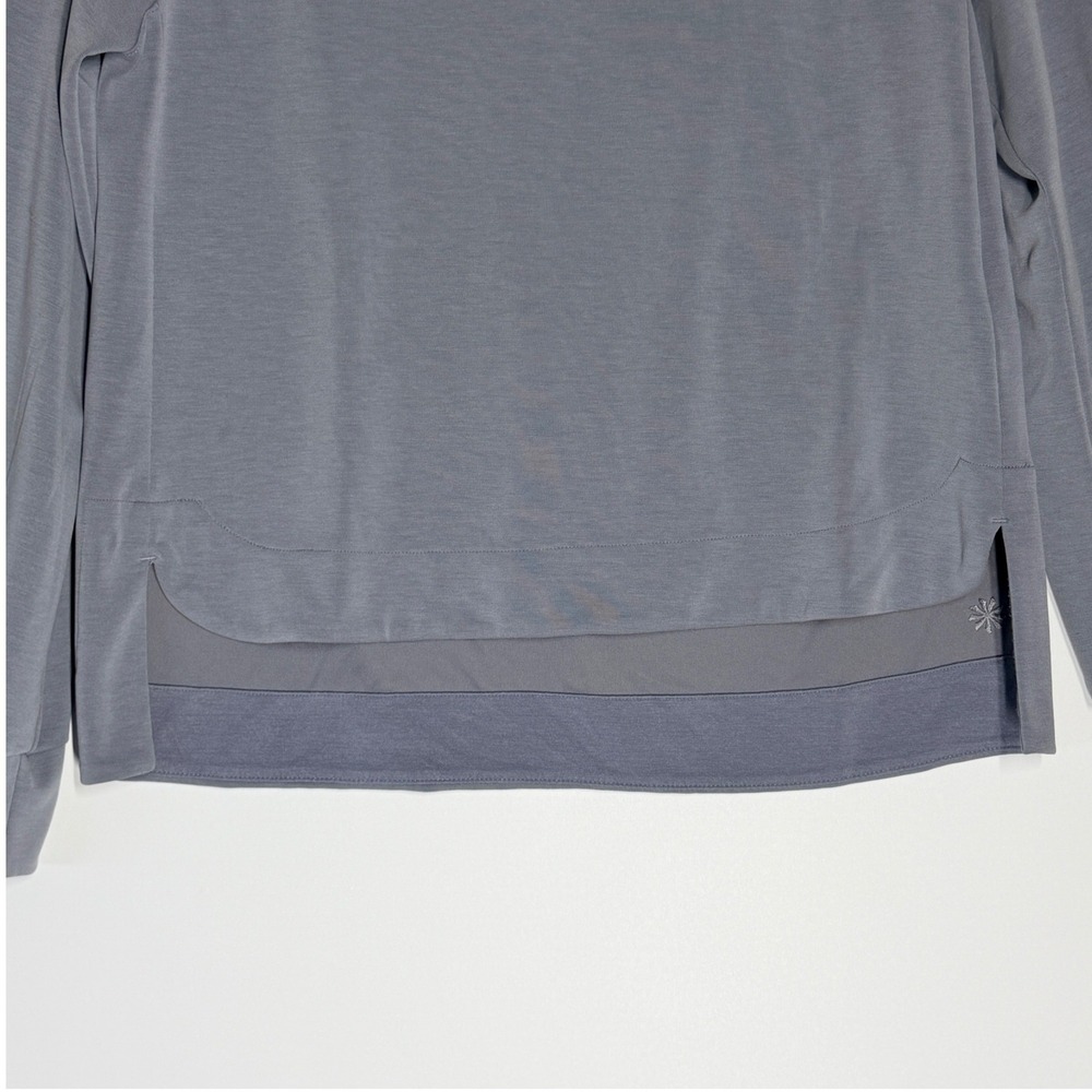 Athleta Seasoft Crewneck Sweatshirt Cosmos Grey Medium SP24 532401 - Picture 4 of 12